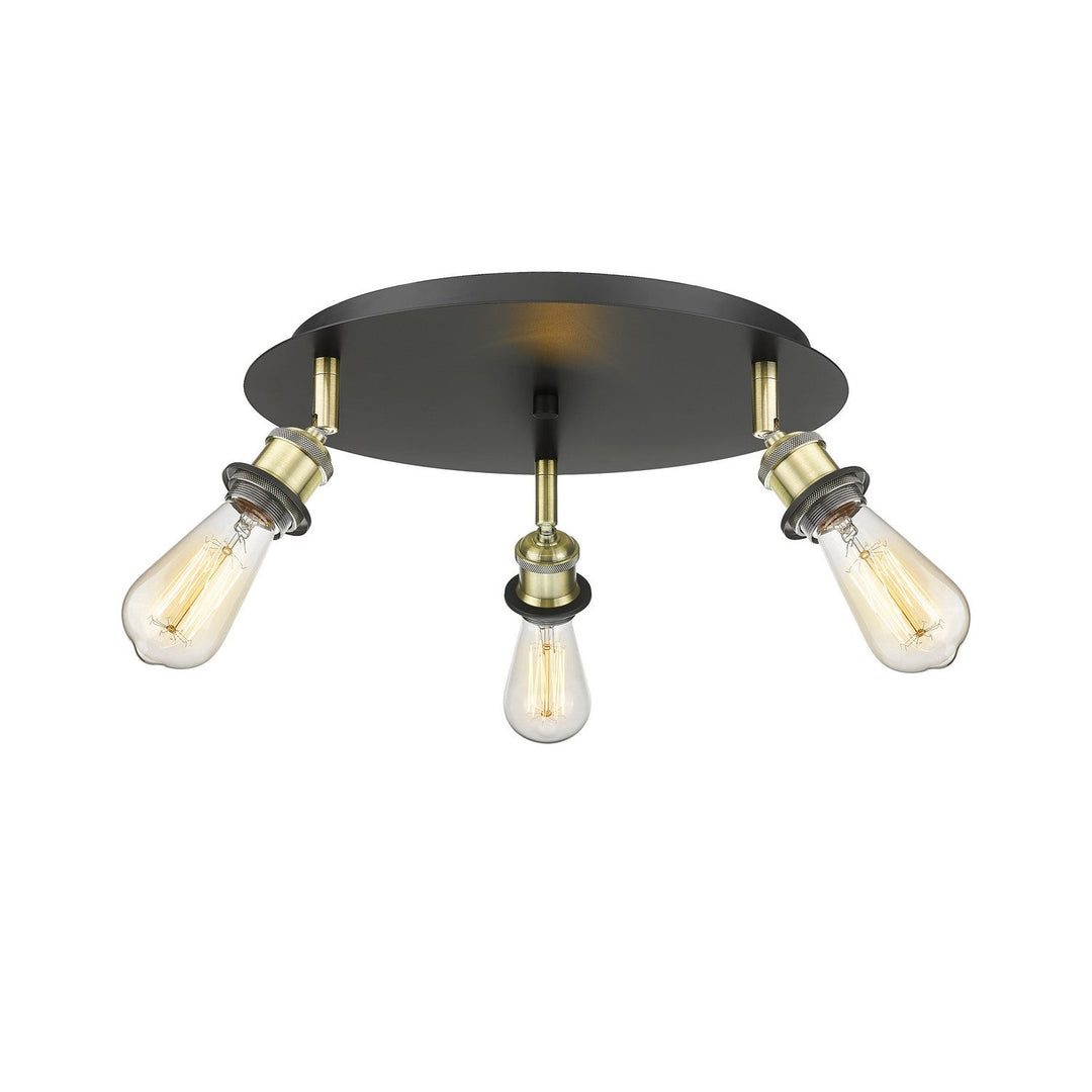 Innovations Downtown Urban 516-3C-BAB Ceiling Light - Black Antique Brass