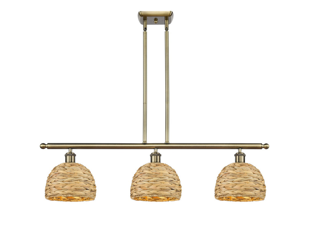 Innovations Downtown Urban 516-3I-AB-RBD-8-NAT Pendant Light - Antique Brass