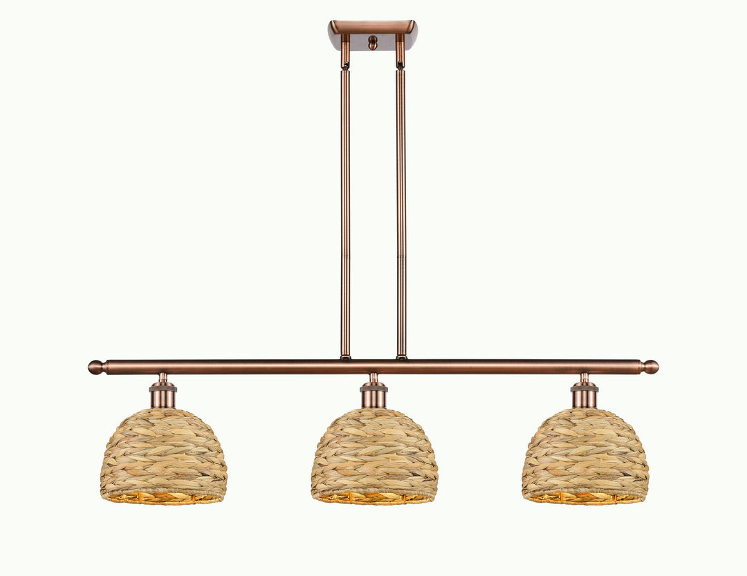 Innovations Downtown Urban 516-3I-AC-RBD-8-NAT Pendant Light - Antique Copper
