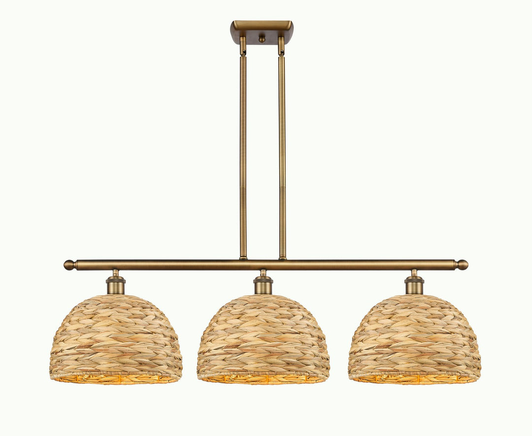 Innovations Downtown Urban 516-3I-BB-RBD-12-NAT Pendant Light - Brushed Brass