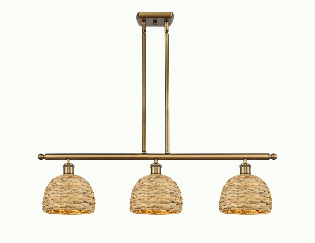 Innovations Downtown Urban 516-3I-BB-RBD-8-NAT Pendant Light - Brushed Brass