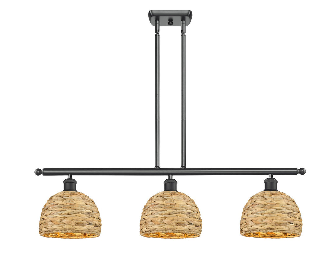 Innovations Downtown Urban 516-3I-BK-RBD-8-NAT Pendant Light - Matte Black