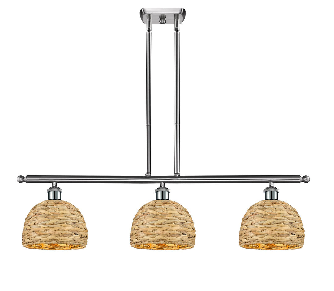 Innovations Downtown Urban 516-3I-SN-RBD-8-NAT Pendant Light - Satin Nickel