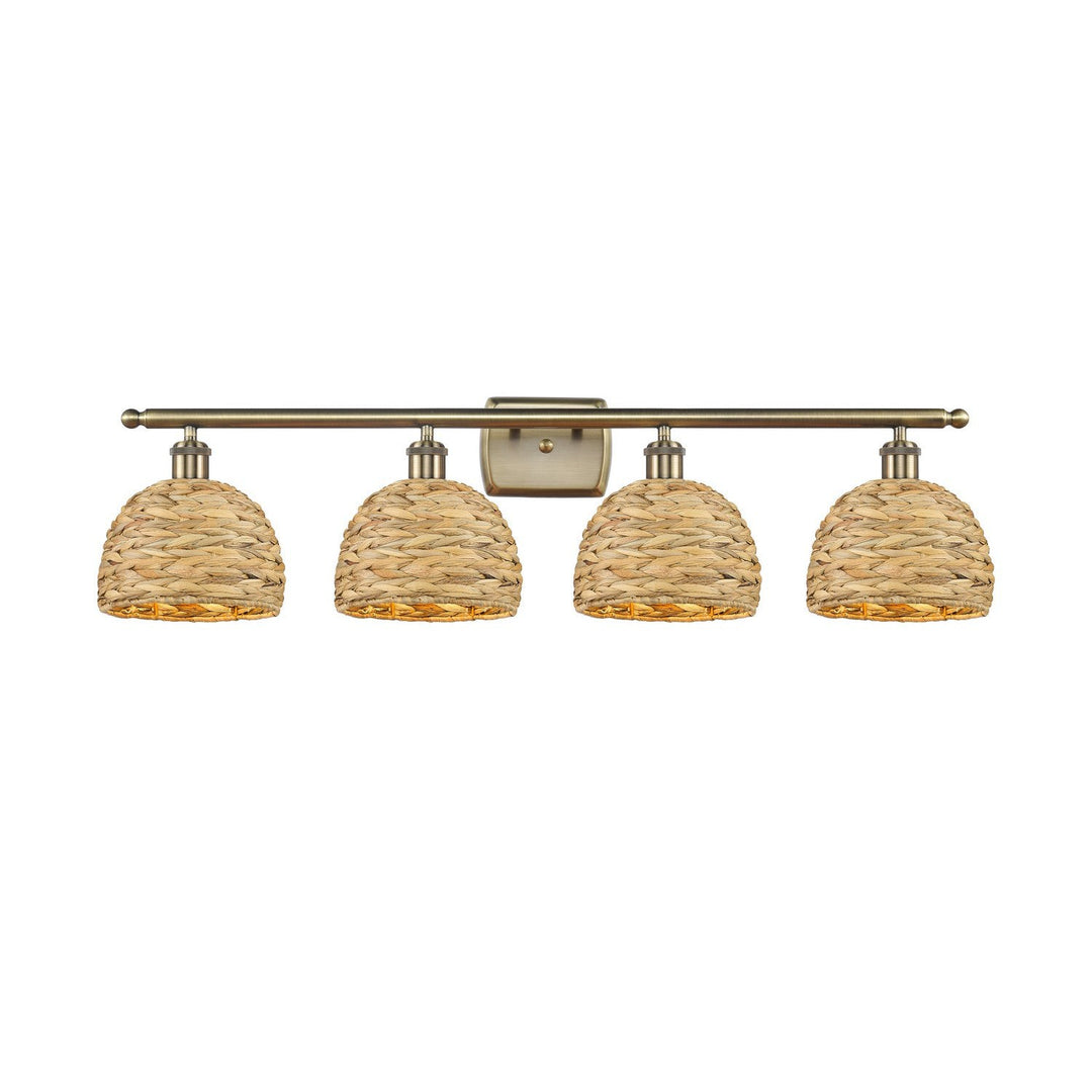 Innovations Downtown Urban 516-4W-AB-RBD-8-NAT Bath Vanity Light 38 in. wide - Antique Brass