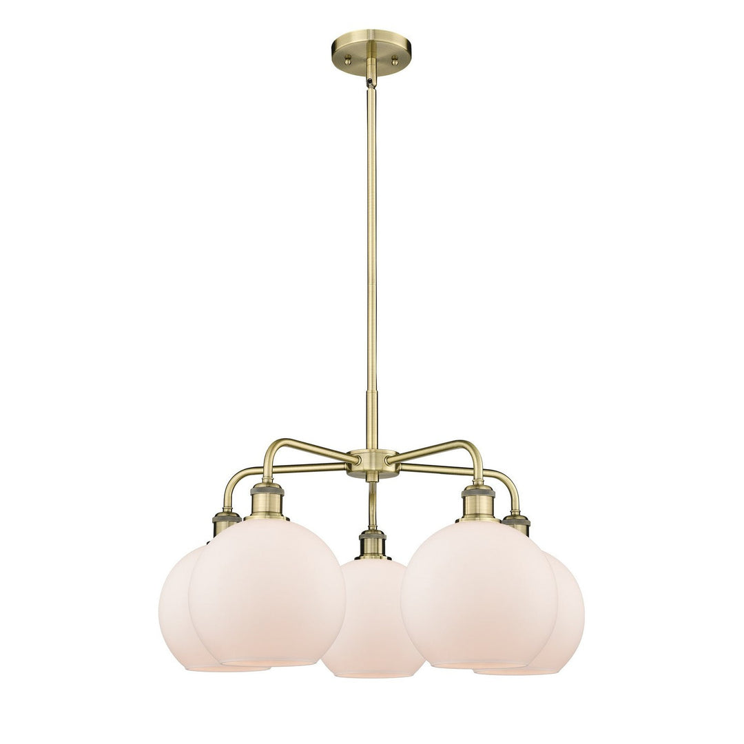 Innovations Downtown Urban 516-5CR-AB-G121-8 Chandelier Light - Antique Brass