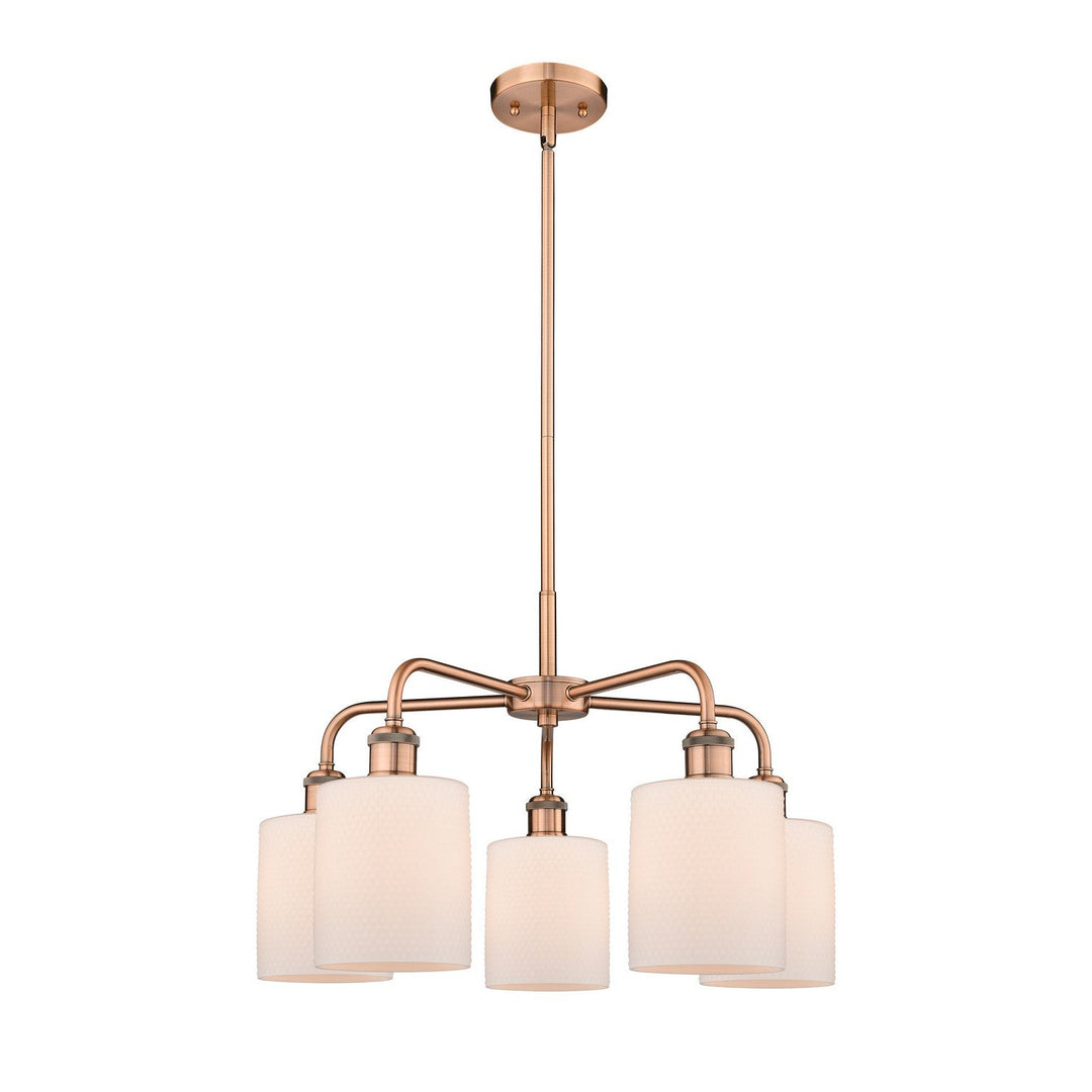 Innovations Downtown Urban 516-5CR-AC-G111 Chandelier Light - Antique Copper