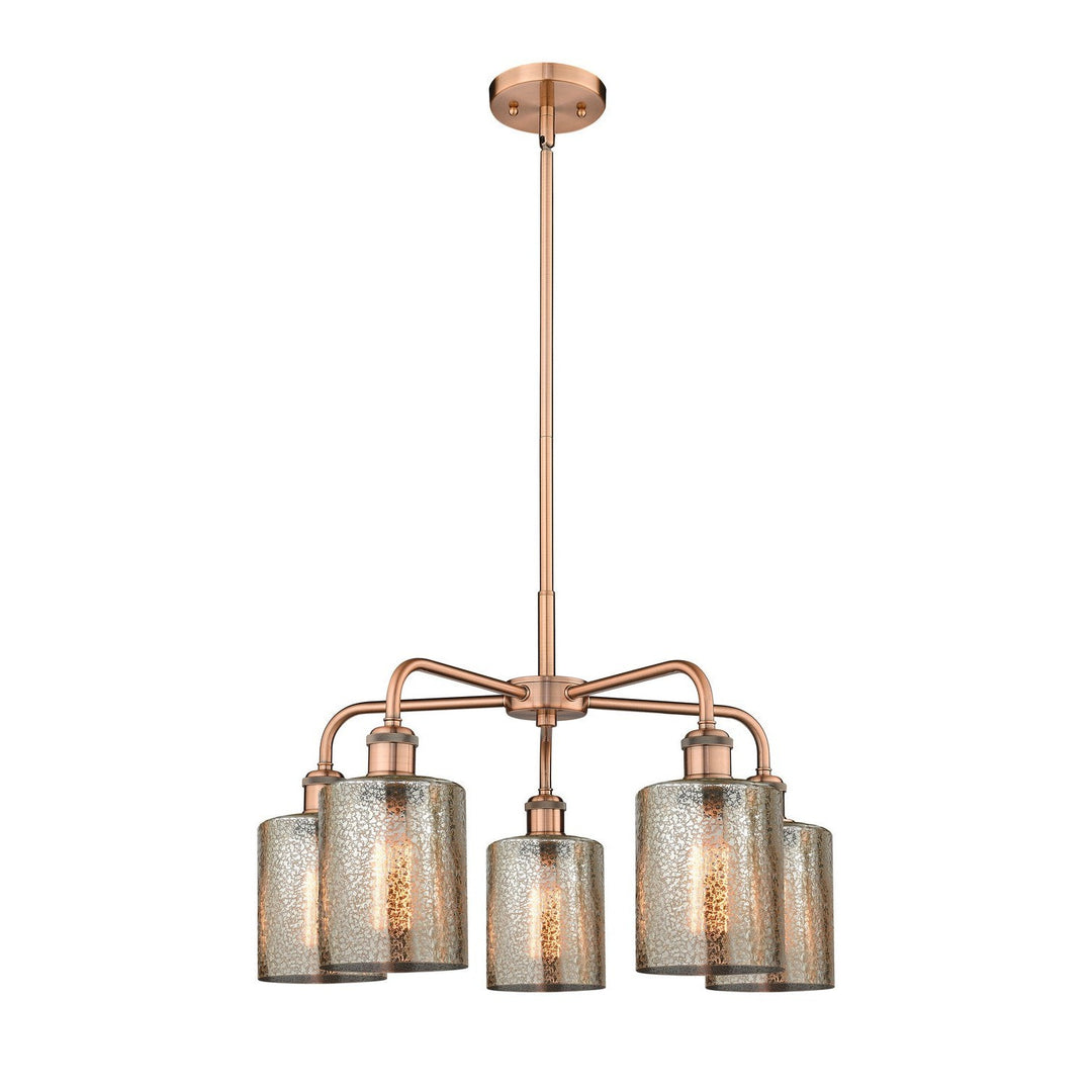 Innovations Downtown Urban 516-5CR-AC-G116 Chandelier Light - Antique Copper