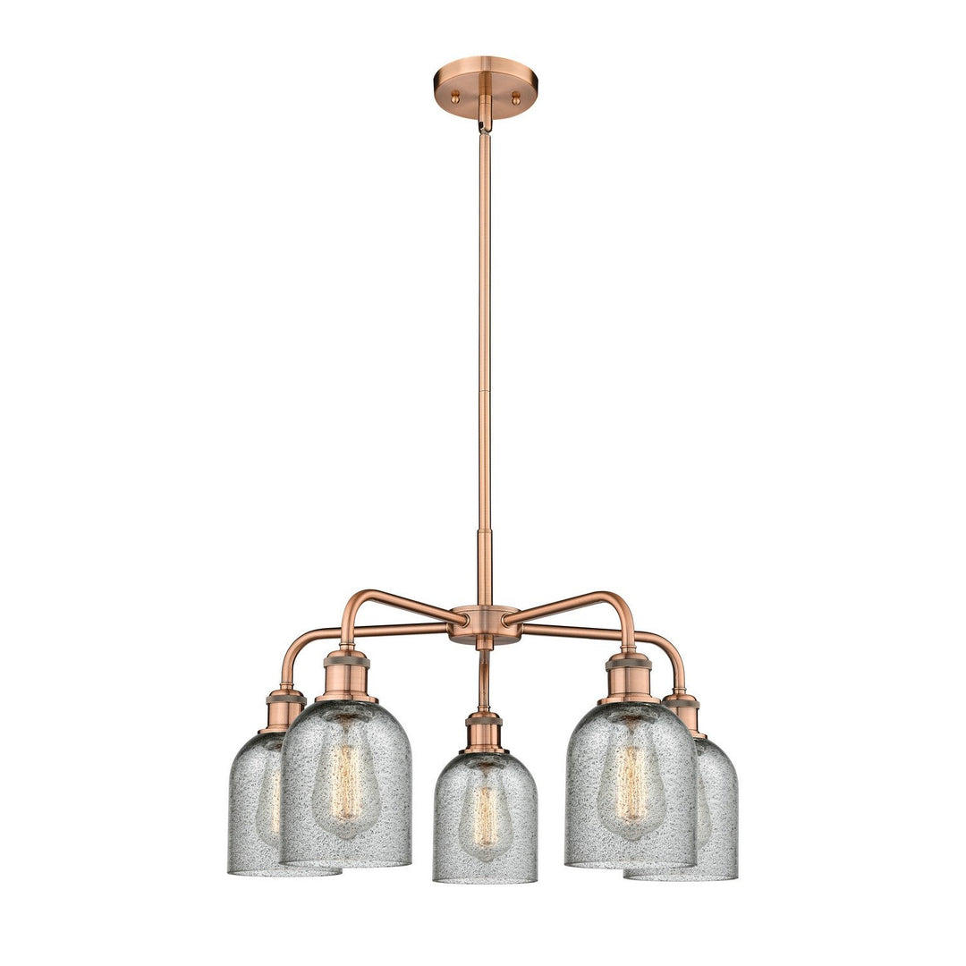 Innovations Downtown Urban 516-5CR-AC-G257 Chandelier Light - Antique Copper