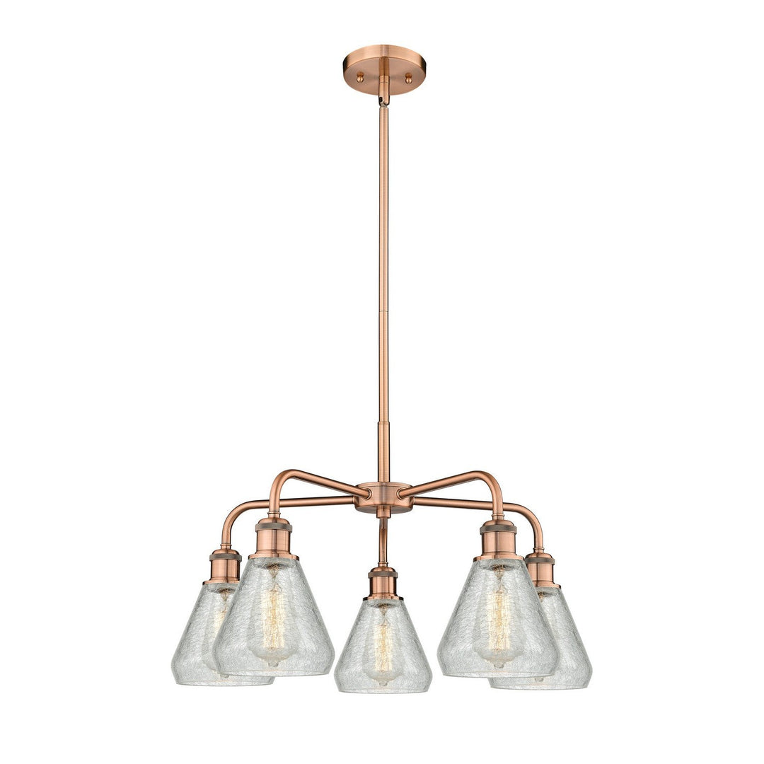 Innovations Downtown Urban 516-5CR-AC-G275 Chandelier Light - Antique Copper