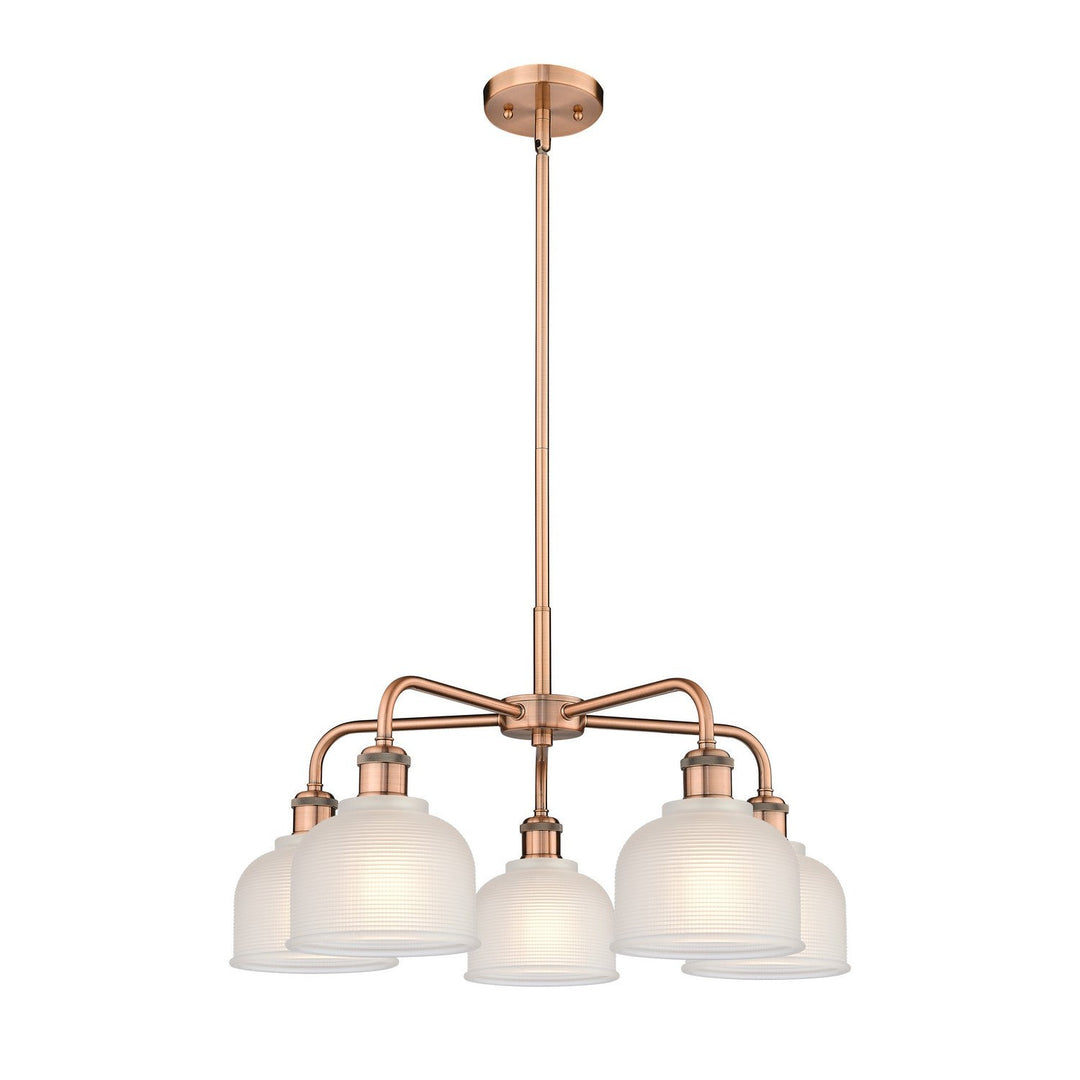 Innovations Downtown Urban 516-5CR-AC-G411 Chandelier Light - Antique Copper