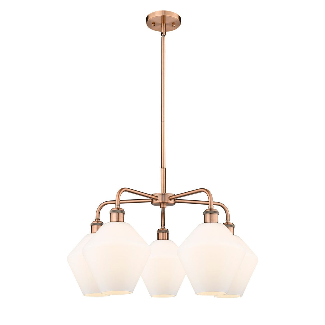 Innovations Downtown Urban 516-5CR-AC-G651-8 Chandelier Light - Antique Copper