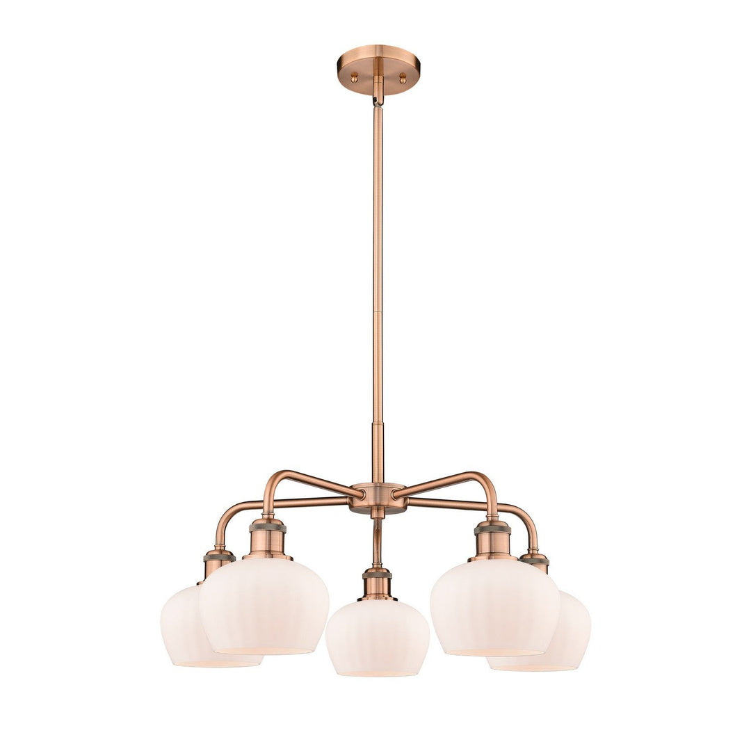 Innovations Downtown Urban 516-5CR-AC-G91 Chandelier Light - Antique Copper