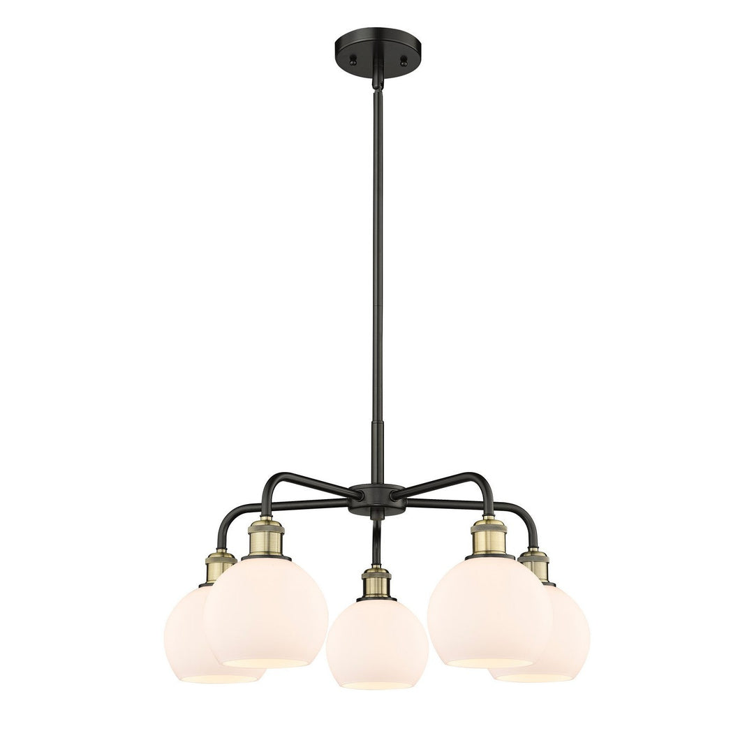 Innovations Downtown Urban 516-5CR-BAB-G121-6 Chandelier Light - Black Antique Brass