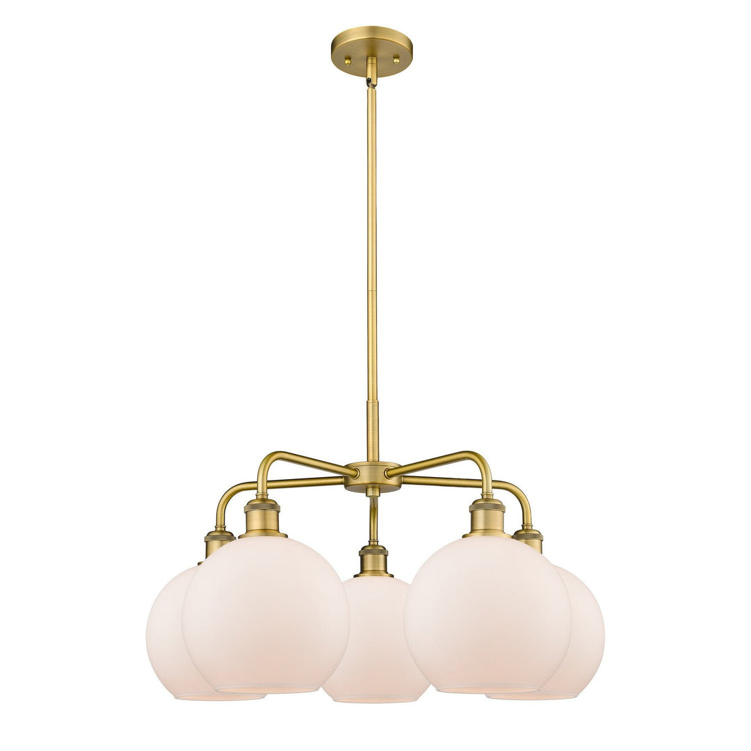 Innovations Downtown Urban 516-5CR-BB-G121-8 Chandelier Light - Brushed Brass