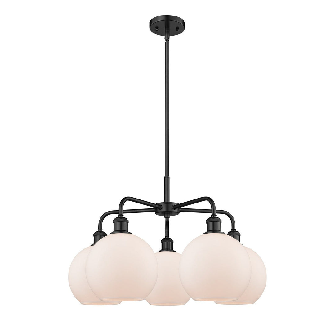 Innovations Downtown Urban 516-5CR-BK-G121-8 Chandelier Light - Matte Black