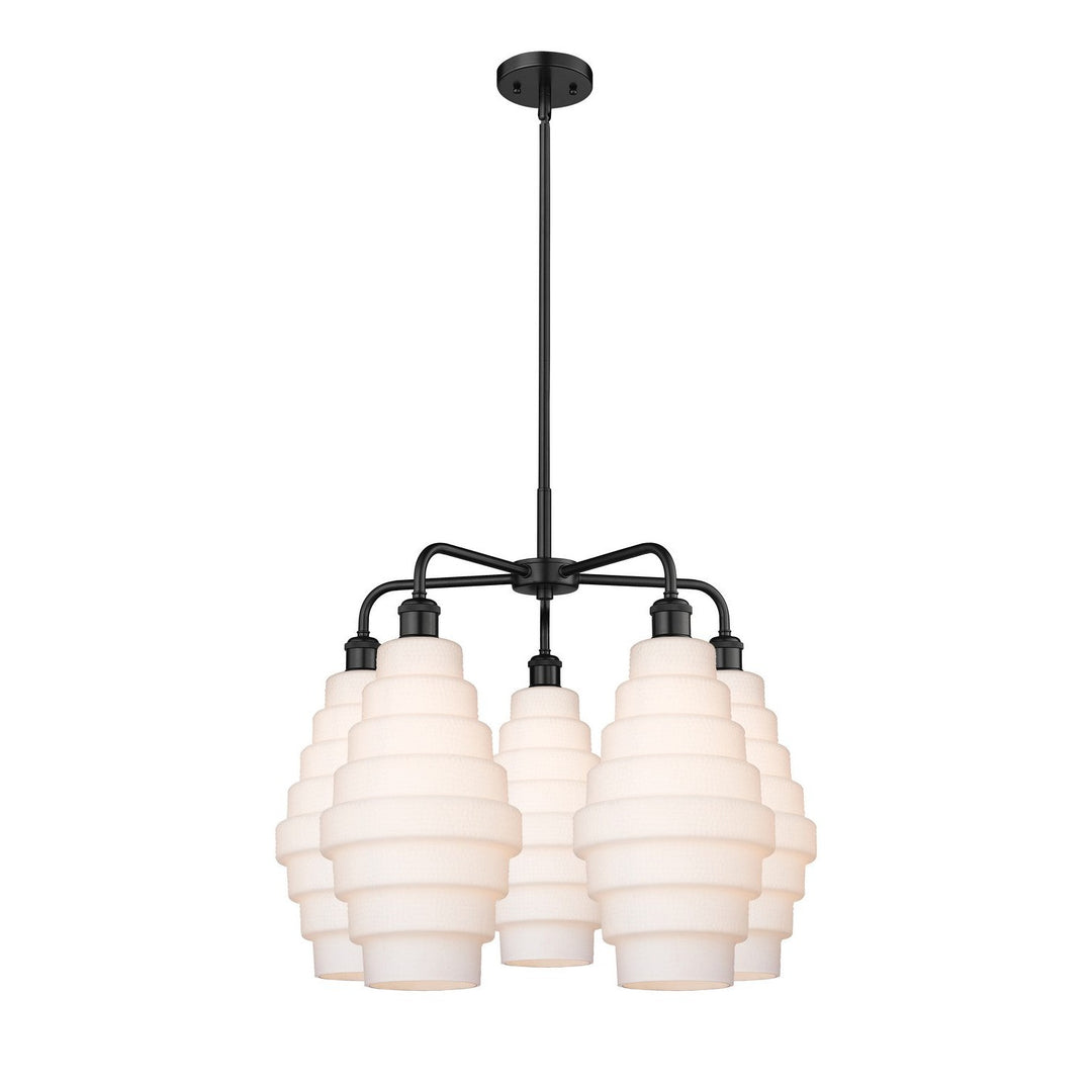 Innovations Downtown Urban 516-5CR-BK-G671-8 Chandelier Light - Matte Black
