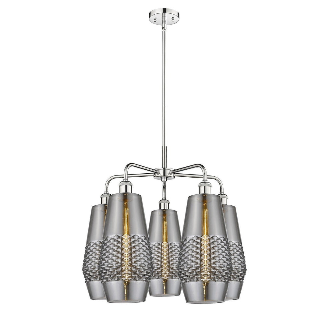 Innovations Downtown Urban 516-5CR-PC-G683-7 Chandelier Light - Polished Chrome