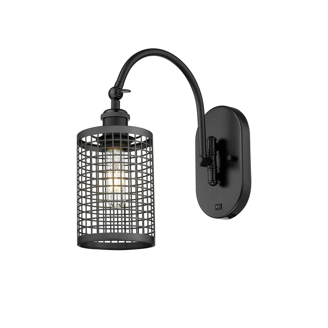 Innovations Downtown Urban 518-1W-BK-M18-BK Wall Sconce Light - Matte Black