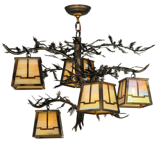 Meyda Tiffany Pine Branch 134055 Chandelier Light - Burnished Copper