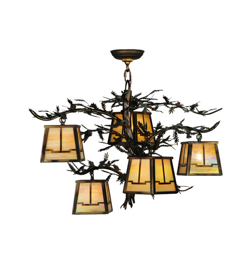 Meyda Tiffany Pine Branch 134055 Chandelier Light - Burnished Copper