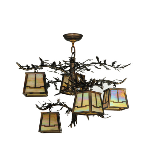Meyda Tiffany Pine Branch 134055 Chandelier Light - Burnished Copper