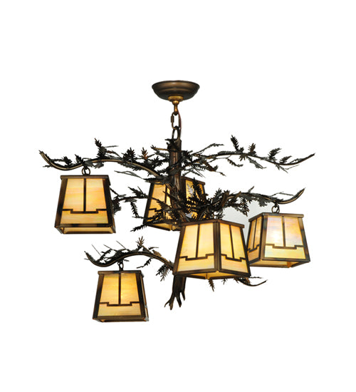 Meyda Tiffany Pine Branch 134055 Chandelier Light - Burnished Copper