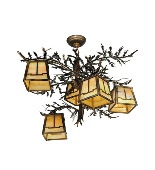 Meyda Tiffany Pine Branch 134055 Chandelier Light - Burnished Copper