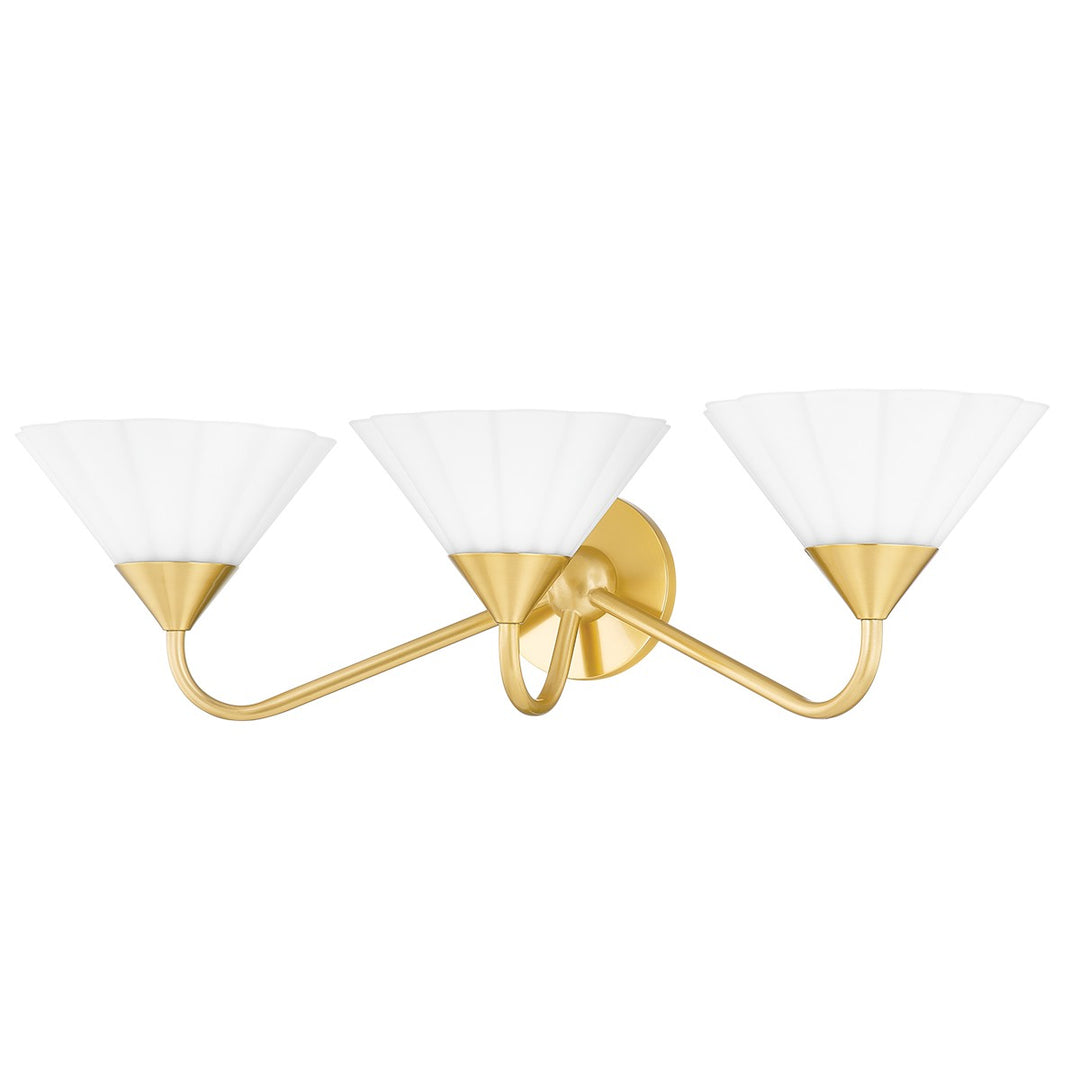 Mitzi Kelsey H817303-AGB Bath Vanity Light 26 in. wide - Aged Brass