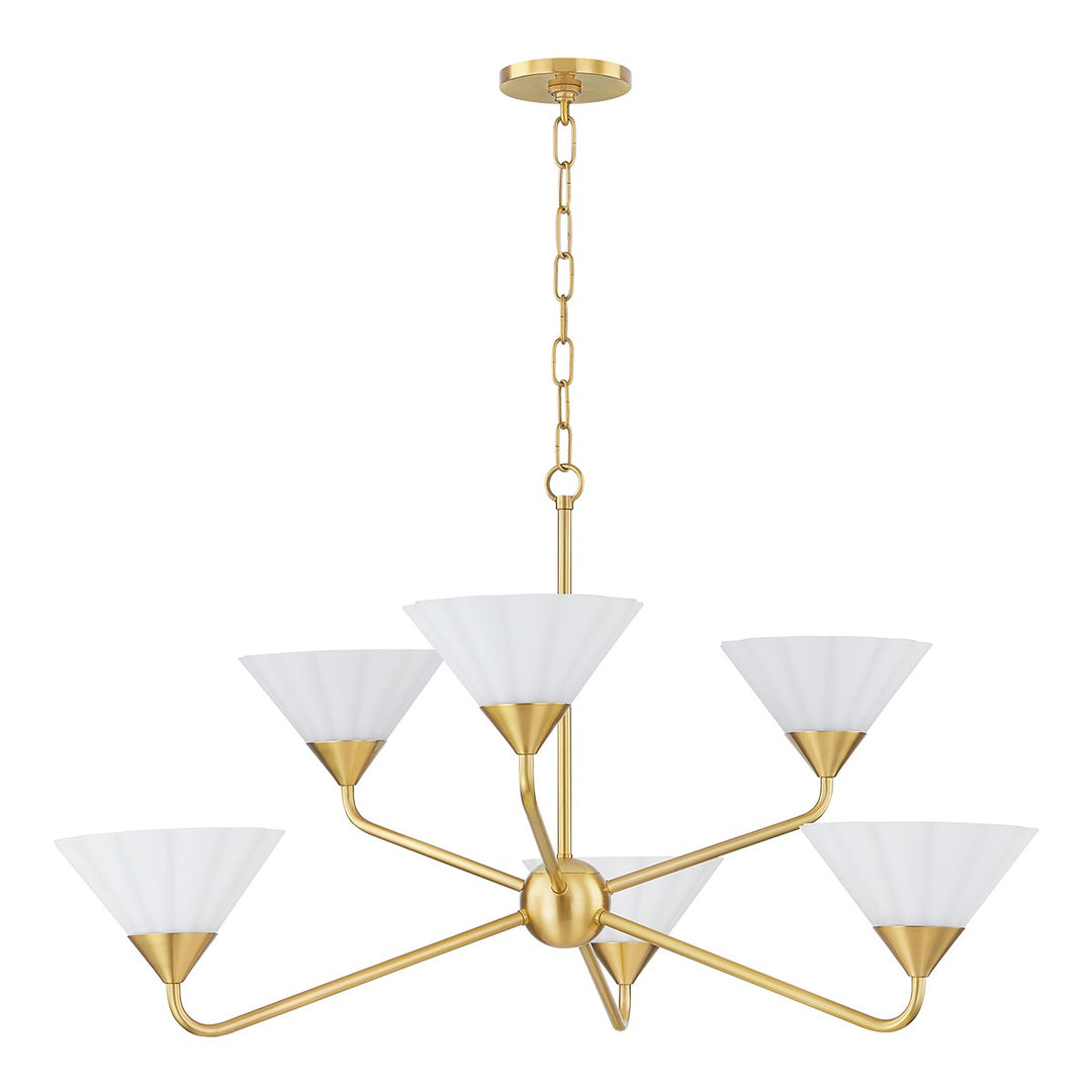 Mitzi Kelsey H817806-AGB Chandelier Light - Aged Brass