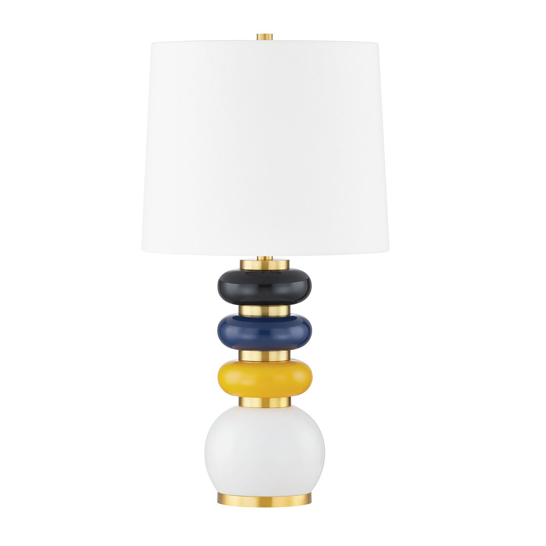 Mitzi Lighting HL820201-AGB/CMM Modern Robyn Lamp Aged Brass/Ceramic Mod Mix