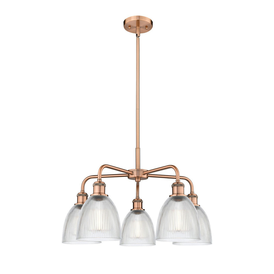 Innovations Downtown Urban 516-5CR-AC-G382 Chandelier Light - Antique Copper