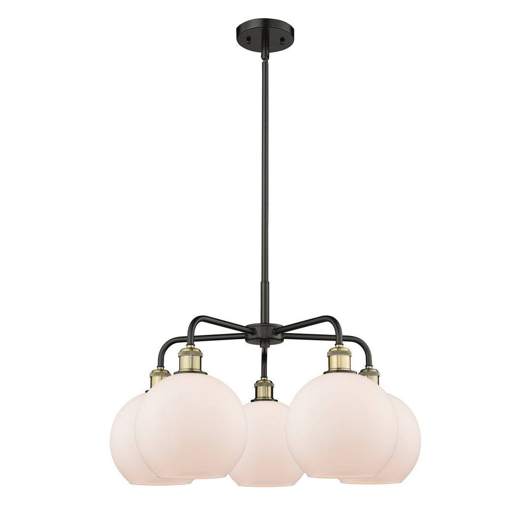 Innovations Downtown Urban 516-5CR-BAB-G121-8 Chandelier Light - Black Antique Brass