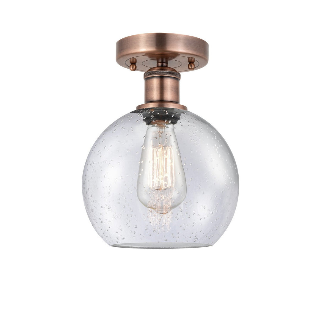 Innovations Edison 616-1F-AC-G124-8 Ceiling Light - Antique Copper