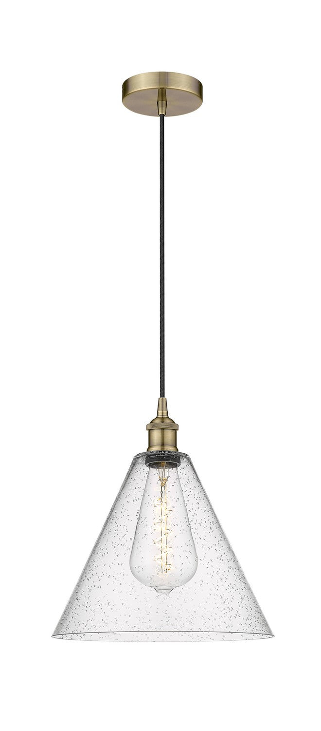 Innovations Downtown Urban 616-1P-AB-GBC-124 Pendant Light - Antique Brass