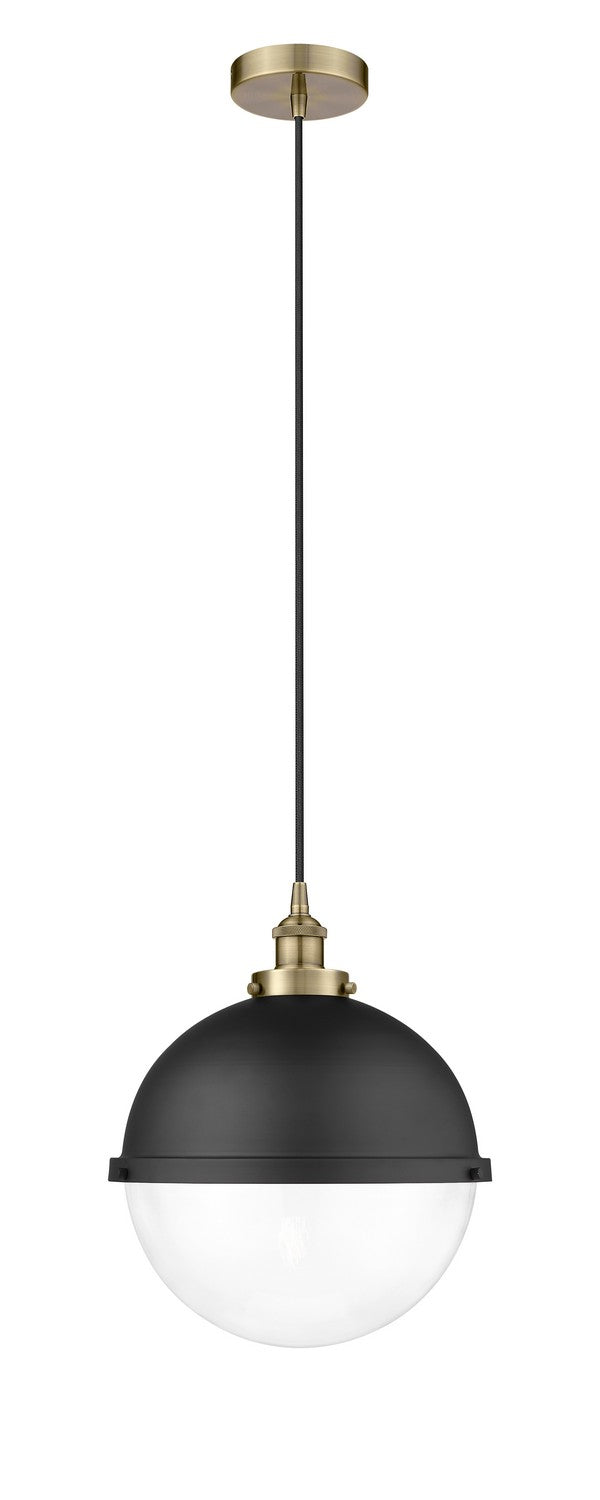 Innovations Downtown Urban 616-1PH-AB-HFS-122-BK Pendant Light - Antique Brass