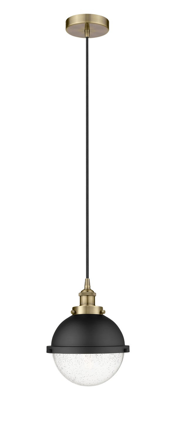 Innovations Downtown Urban 616-1PH-AB-HFS-84-BK Pendant Light - Antique Brass