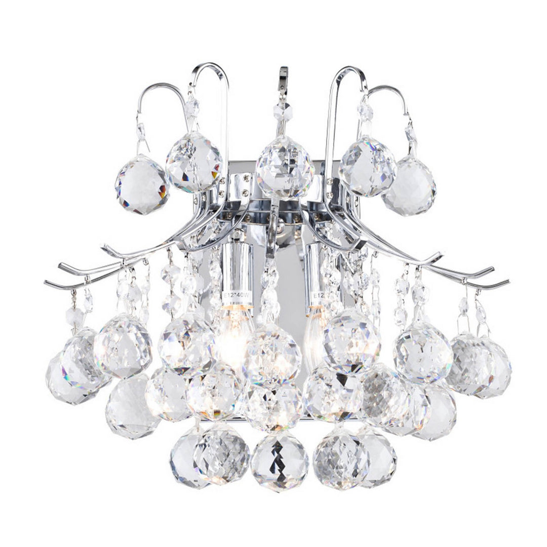 Bethel International BET03CH-W Wall Sconce Light - Chrome