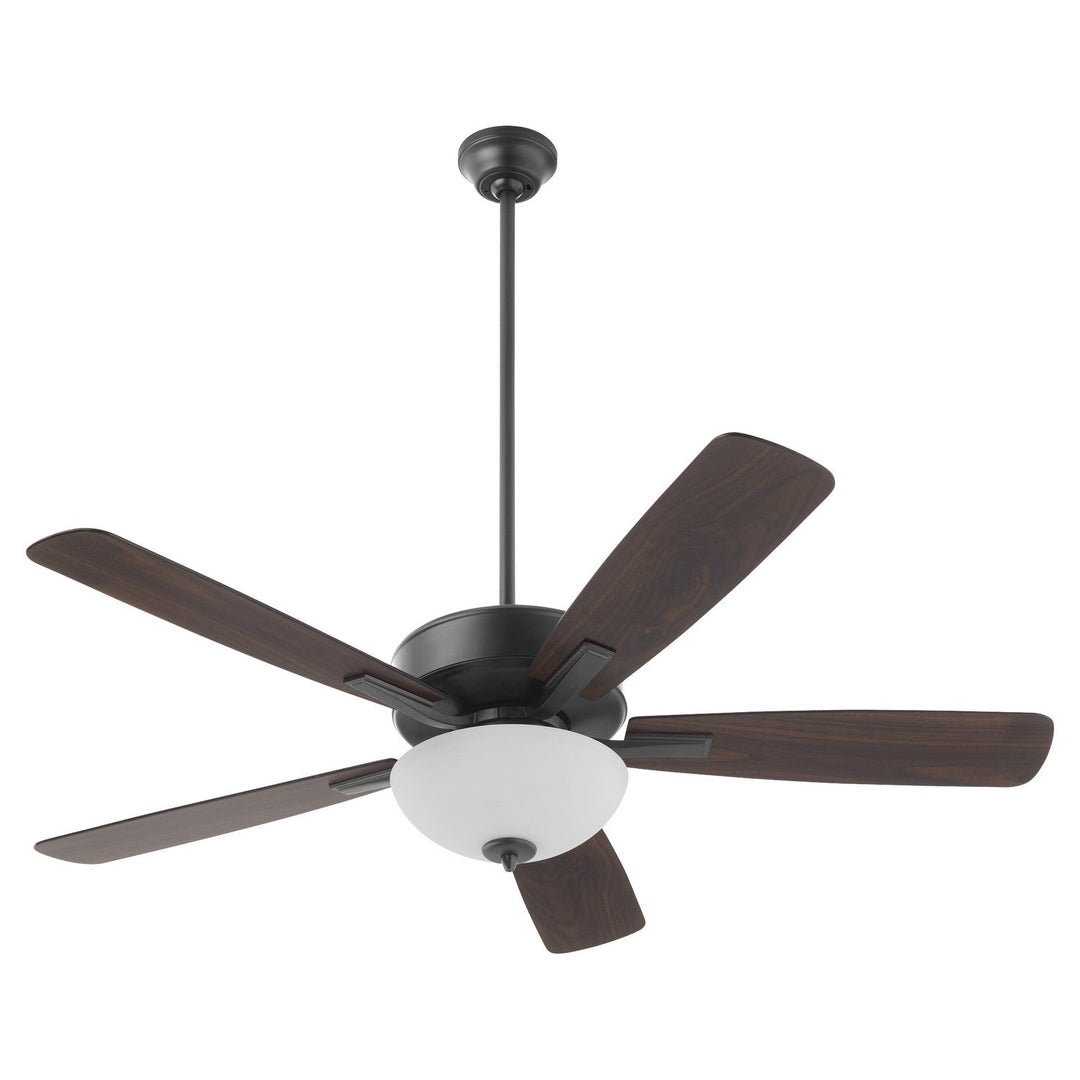 Quorum Ovation 4525-2159 Ceiling Fan 52 in. - Matte Black, Matte Black/Walnut