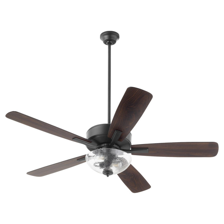 Quorum Ovation 4525-22159 Ceiling Fan 52 in. - Matte Black, Matte Black/Walnut