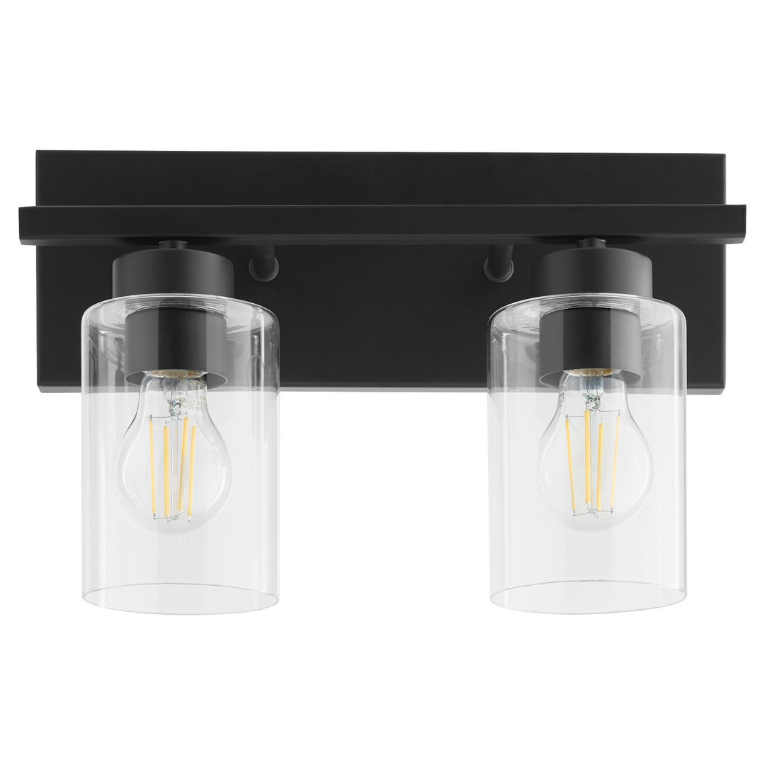 Quorum Carter 5012-2-59 Bath Vanity Light 14 in. wide - Matte Black