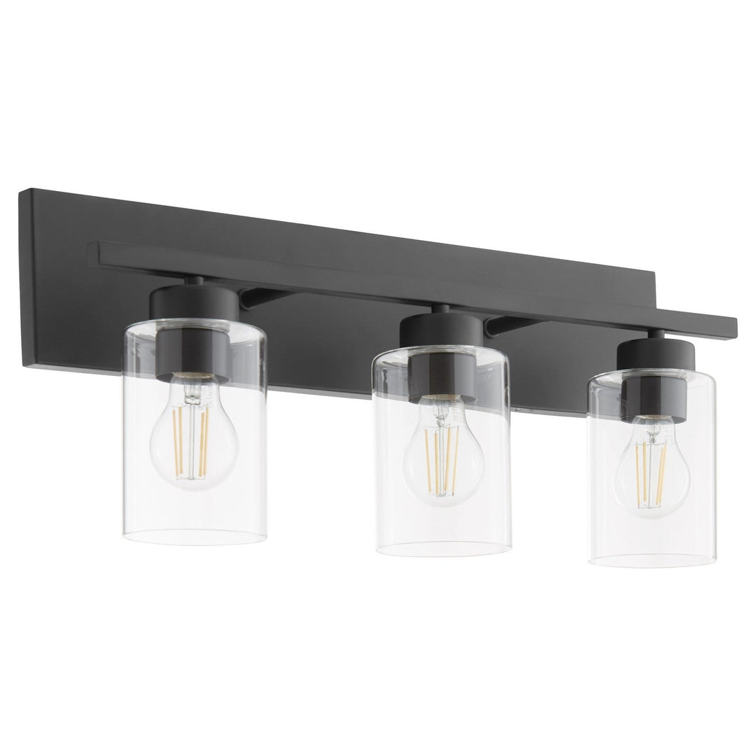 Quorum Carter 5012-3-59 Bath Vanity Light 22 in. wide - Matte Black