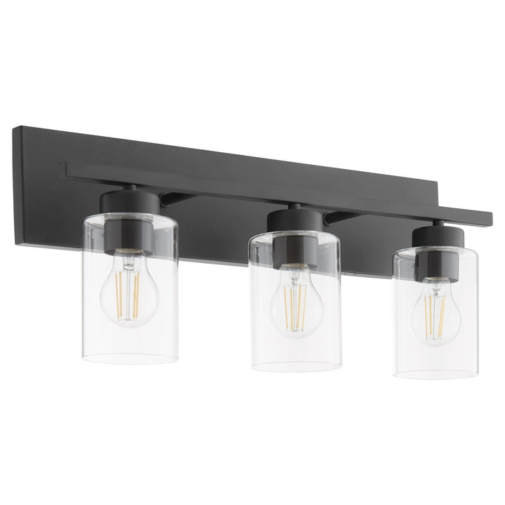Quorum Carter 5012-3-59 Bath Vanity Light 22 in. wide - Matte Black