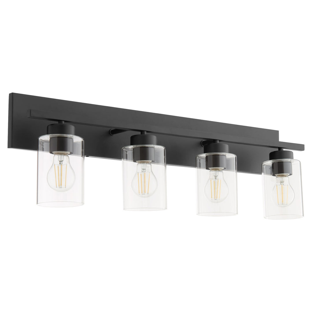 Quorum Carter 5012-4-59 Bath Vanity Light 30 in. wide - Matte Black