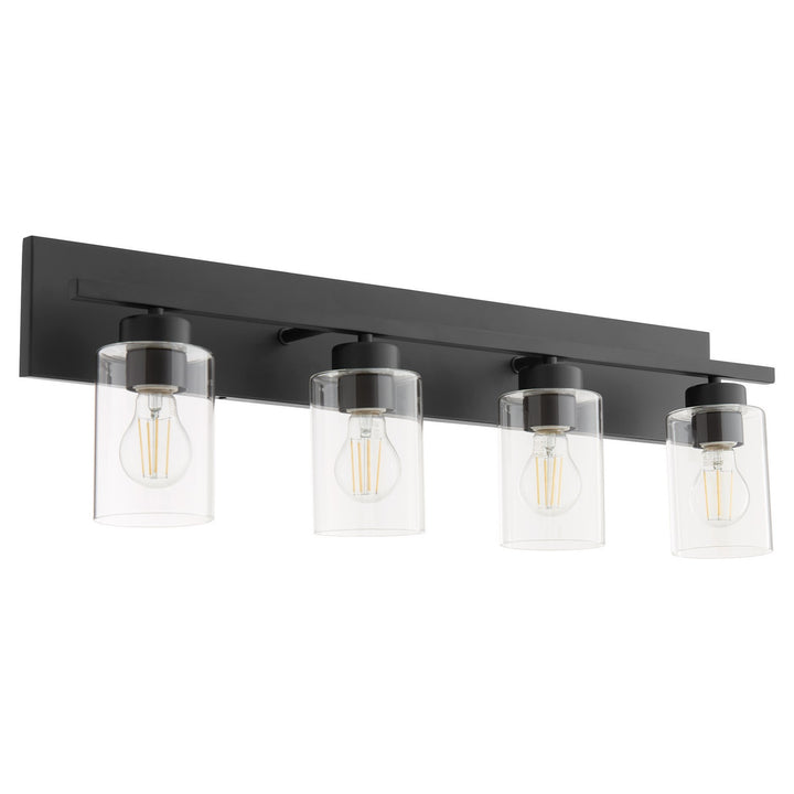 Quorum Carter 5012-4-59 Bath Vanity Light 30 in. wide - Matte Black