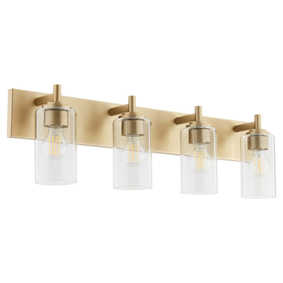 Quorum Fallstaff 5200-4-80 Bath Vanity Light 32 in. wide - Aged Brass