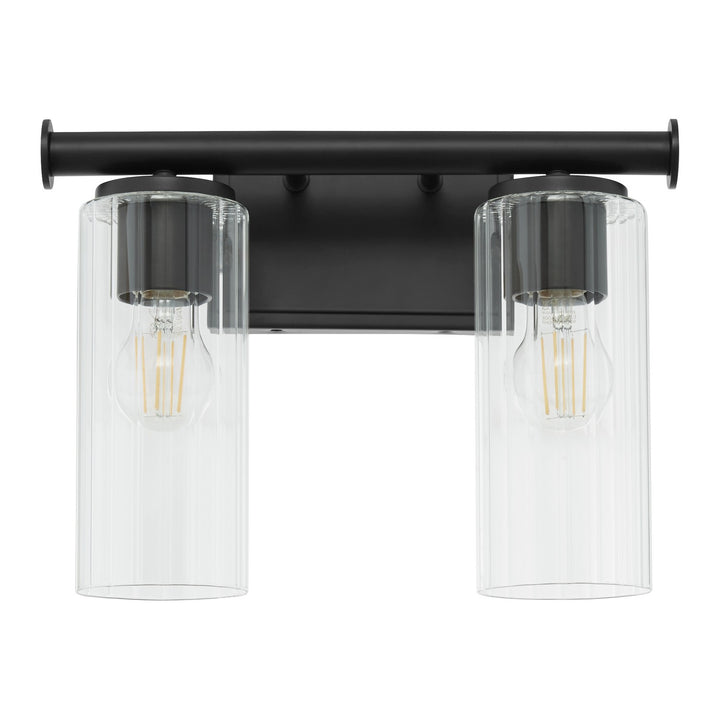 Quorum Juniper by Tamara Day 541-2-59 Bath Vanity Light 15 in. wide - Matte Black