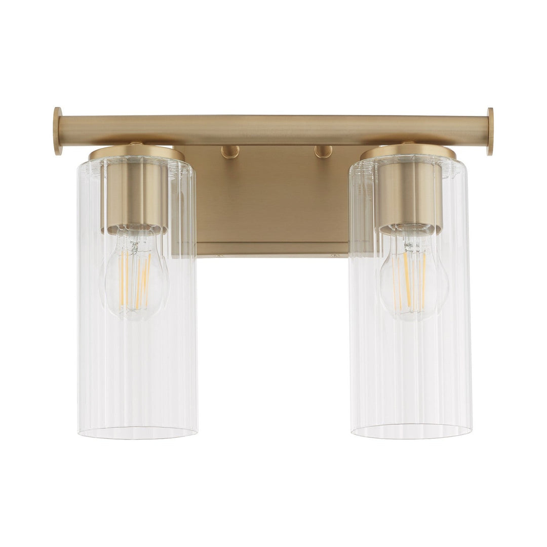 Quorum Juniper by Tamara Day 541-2-80 Bath Vanity Light 15 in. wide - Aged Brass