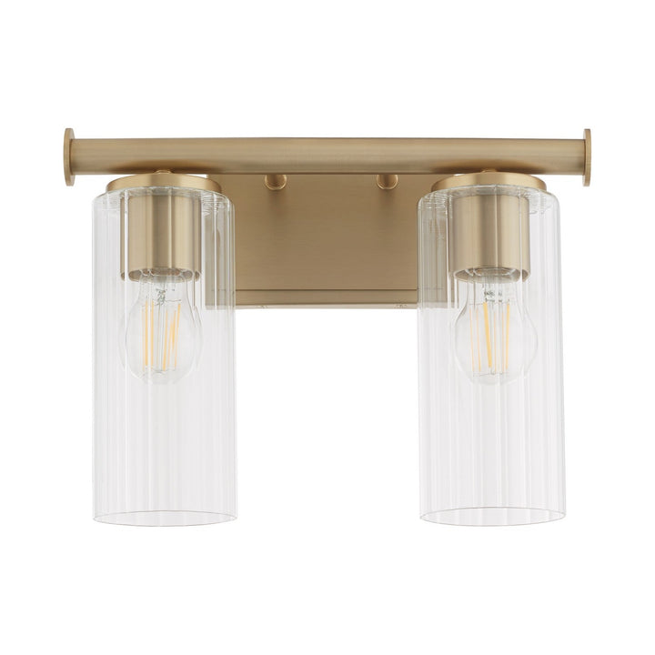 Quorum Juniper by Tamara Day 541-2-80 Bath Vanity Light 15 in. wide - Aged Brass