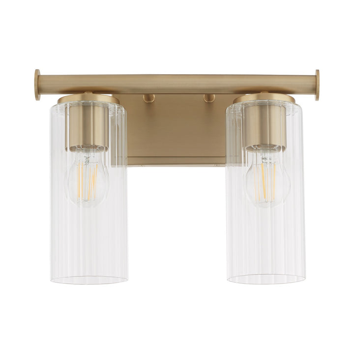 Quorum Juniper by Tamara Day 541-2-80 Bath Vanity Light 15 in. wide - Aged Brass