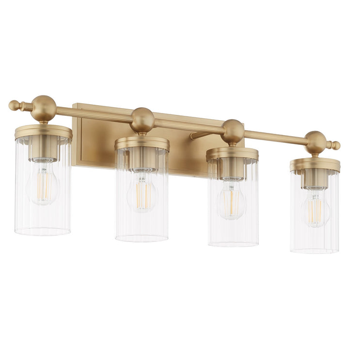 Quorum Lee Boulevard by Tamara Day 560-4-80 Bath Vanity Light 30 in. wide - Aged Brass